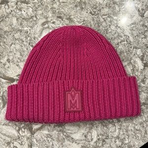 Mackage hot pink beanie.